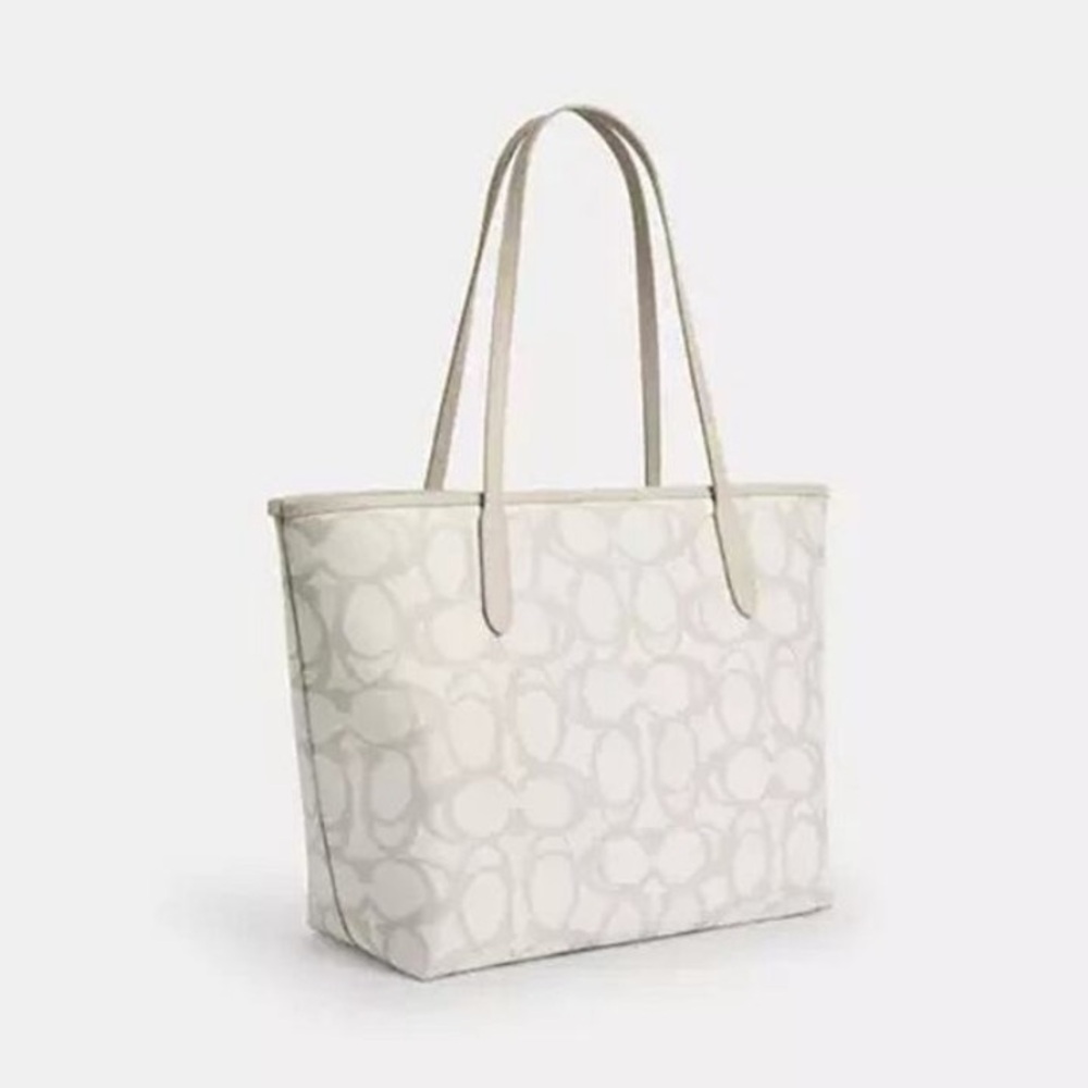 Coach City Tote Bag In Sketch Signature Canvas CBH89, Gold/Ivory - Picture 2 of 3